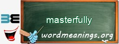 WordMeaning blackboard for masterfully